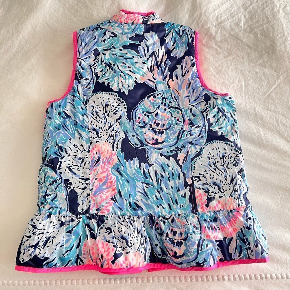 Lilly Pulitzer reversible quilted vest size XL 12-14 Girls